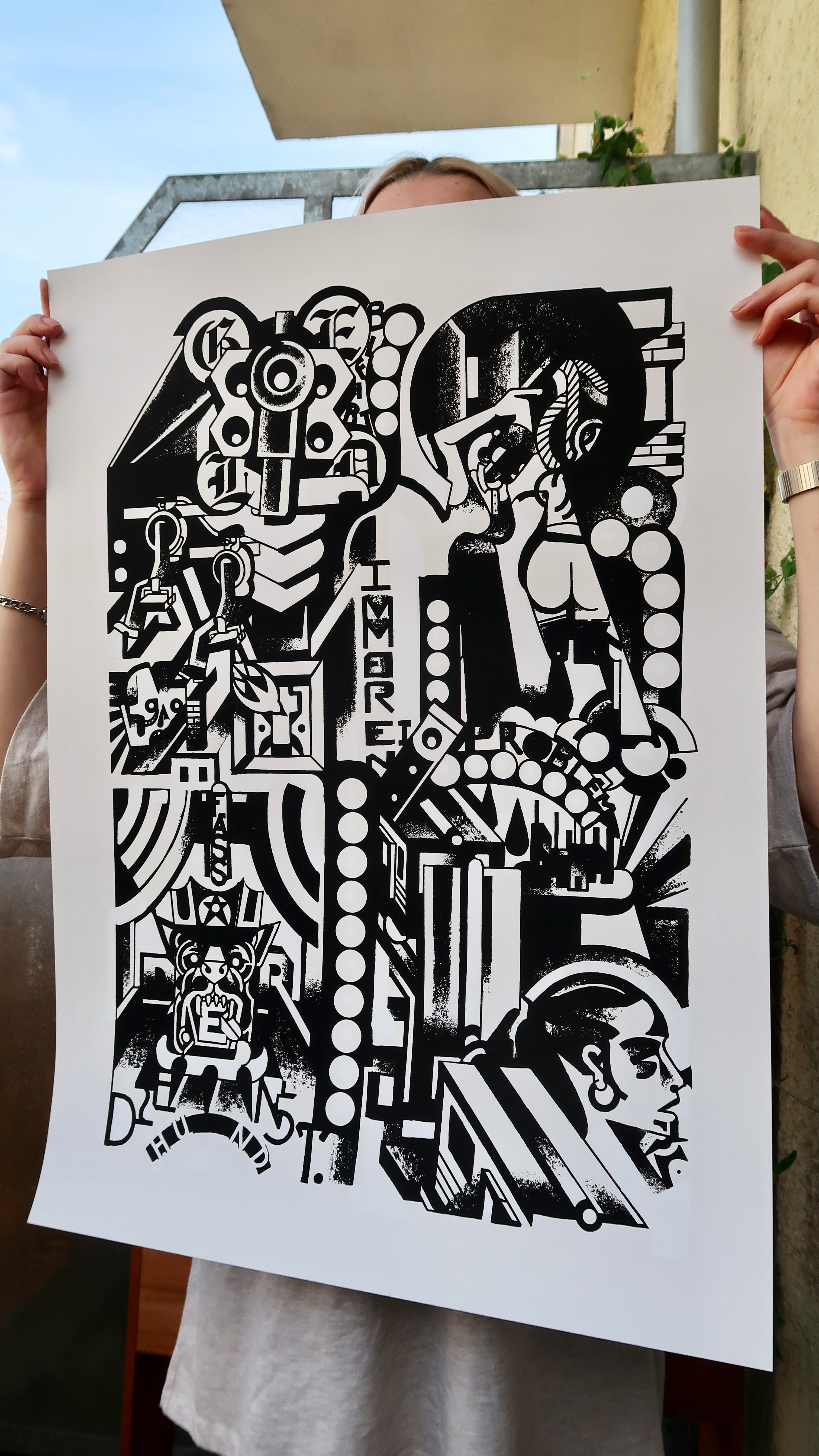 Poster FELIX87, 50 x 70 cm, 350g/m2 Greywhite