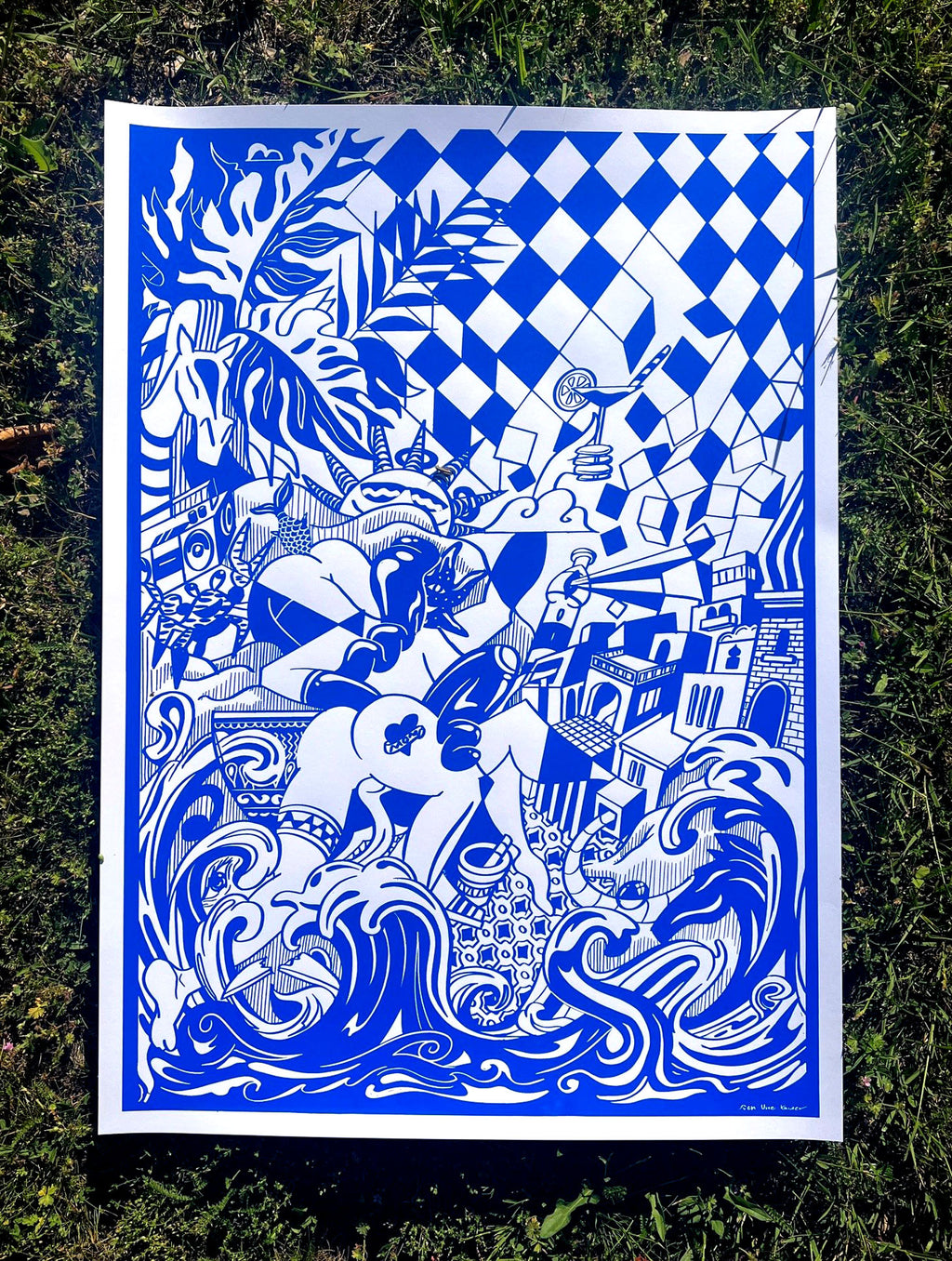 Poster "Liebe am Strand im Süden" Sven Uwe Kaiser, 50 x 70 cm, 300g/m2 white