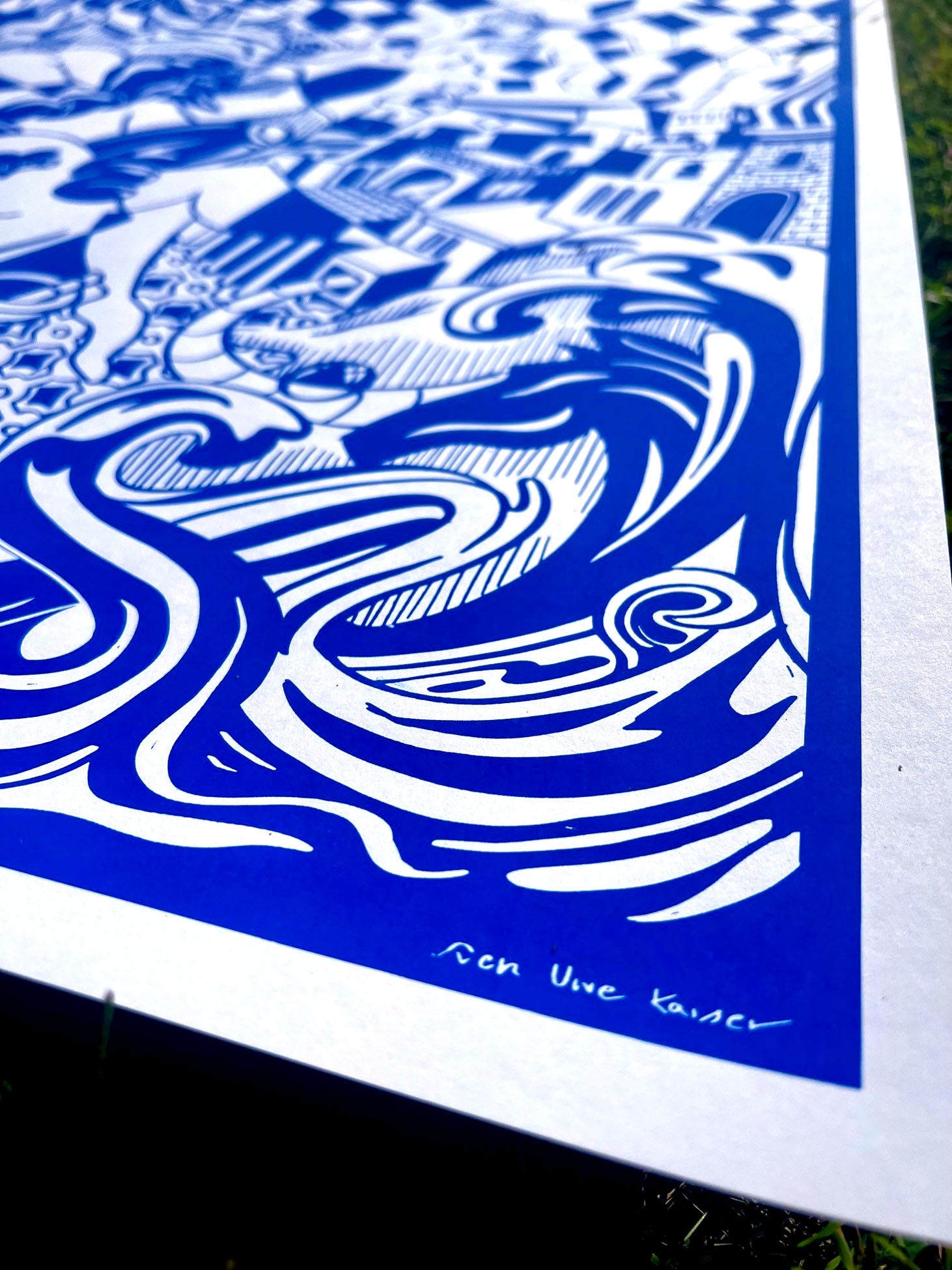 Poster "Liebe am Strand im Süden" Sven Uwe Kaiser, 50 x 70 cm, 300g/m2 white