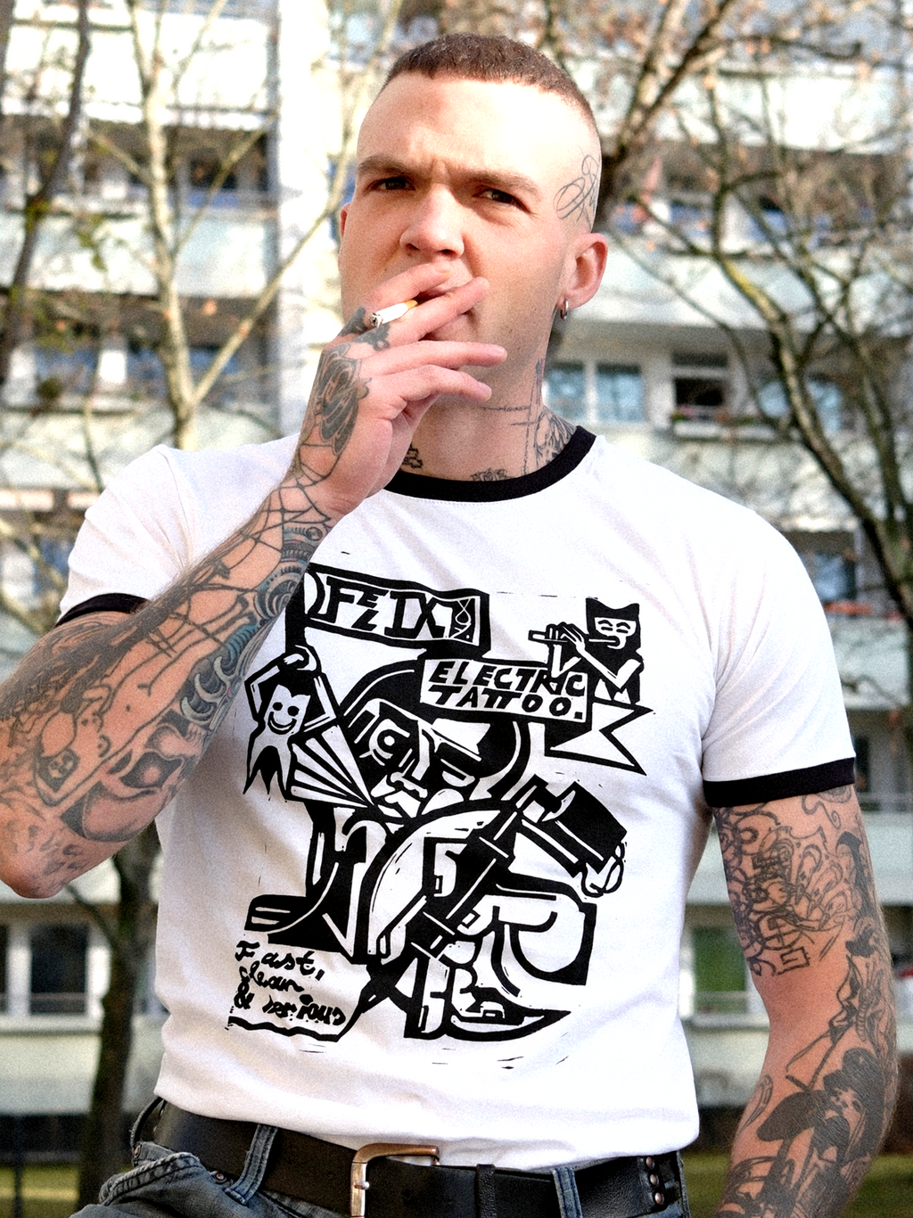 Ringer T-Shirt FELIX87 white